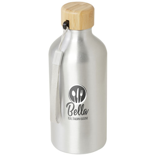 Eco Malpeza 500 ml RCS certified recycled aluminium water bottles Printed Logo