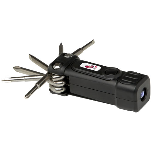 STAC Custom Printed Octo 8-in-1 RCS recycled plastic screwdriver sest with torch