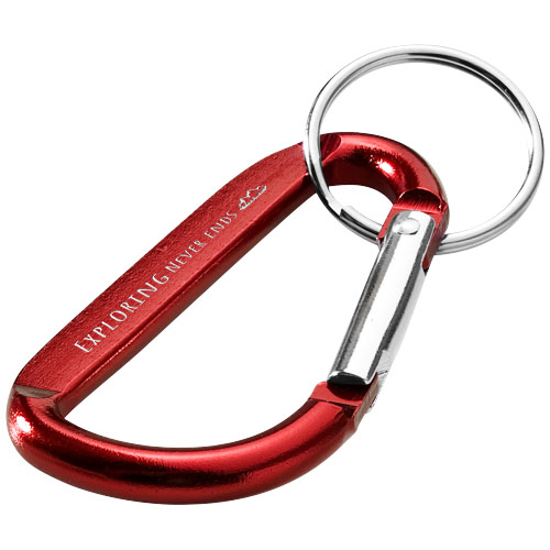 Promotional Timor RCS recycled aluminium carabiner keychains
