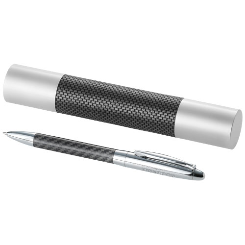 Promotional Winona ballpoint pen with carbon fibre details