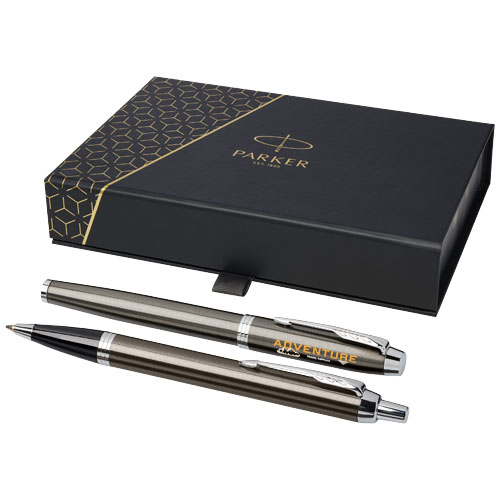 Branded Parker IM rollerball and ballpoint pen sets