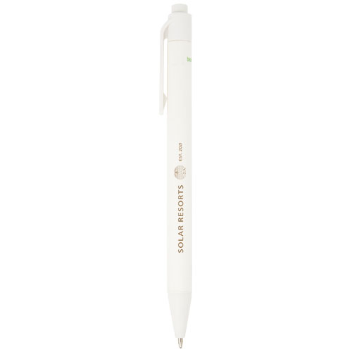 Custom Chartik monochromatic recycled paper ballpoint pen with matte finish