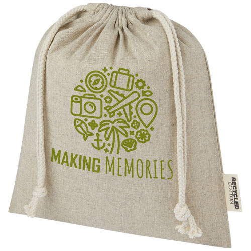 Branded Pheebs 150 g/m² GRS recycled cotton gift bags medium 1.5L