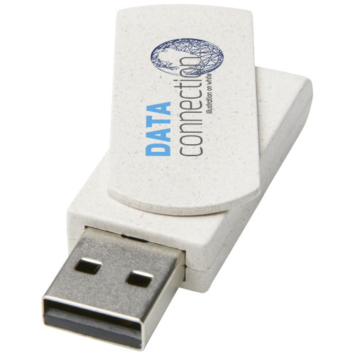 Custom Printed Rotate 4GB wheat straw USB flash drives