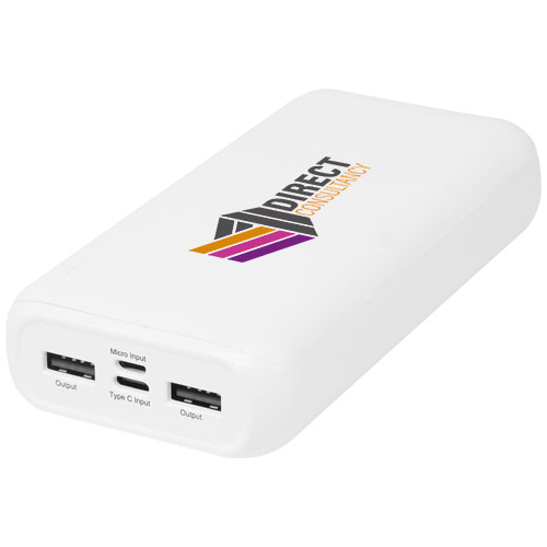 Custom Promotional Electro 20.000 mAh recycled plastic power banks
