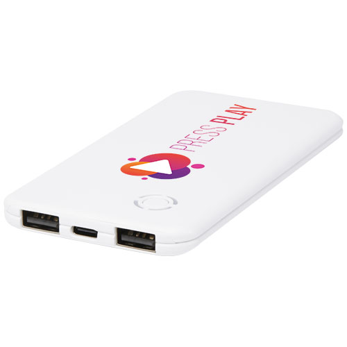 Promotional Slender 4000 mAh slim dual portable phone power banks 