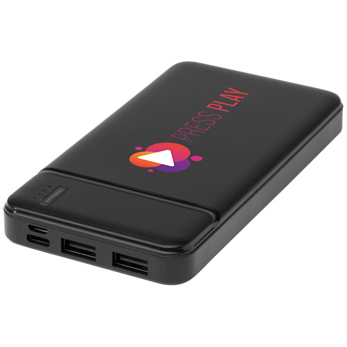 Logo Loop 10.000 mAh recycled plastic portable power banks for phones