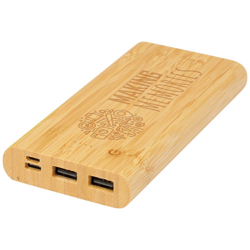 Printed Tulda 10.000 mAh bamboo portable power banks