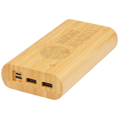 Promotional Tulda 20.000 mAh bamboo power portable bank phone chargers