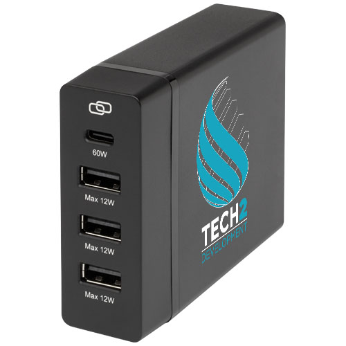 Printed ADAPT 72W recycled plastic PD Ultra Fast power stations