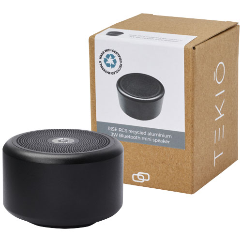 Printed Rise 3W RCS recycled aluminium Bluetooth® portable  mini speaker
