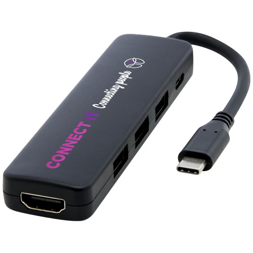 Custom Loop RCS recycled plastic multimedia adapter USB 2.0-3.0 with HDMI port