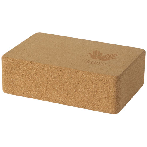 Branded LogoTrikona cork yoga bricks