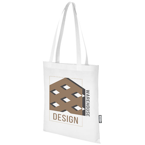 Printed Zeus GRS recycled non-woven convention tote bags 6L