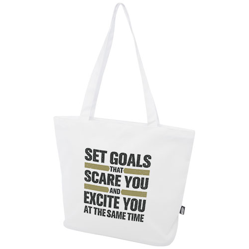 Printed Logo Event Panama GRS recycled zippered Shopper tote bags 20L