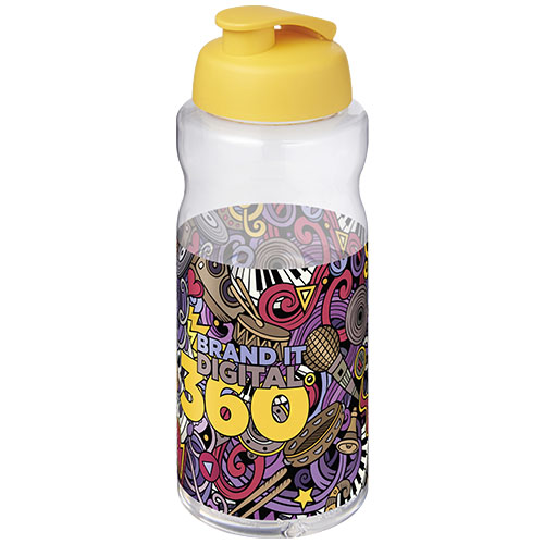 H2O Active® Big Base 1 litre flip lid sport bottles Printed Logo 