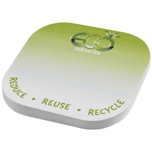 Eco  Printed Sticky-Mate® square-shaped recycled sticky notes with rounded corners