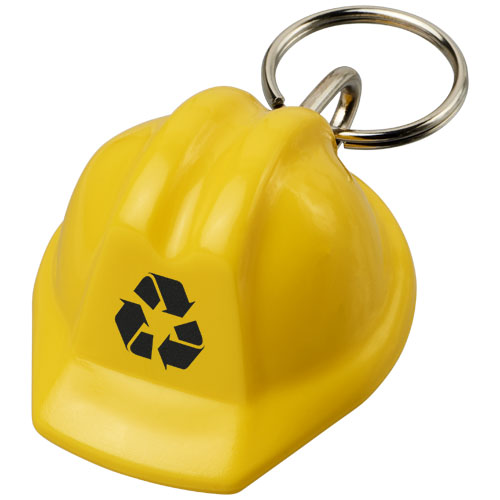 Printed Kolt hard hat-shaped recycled keychains