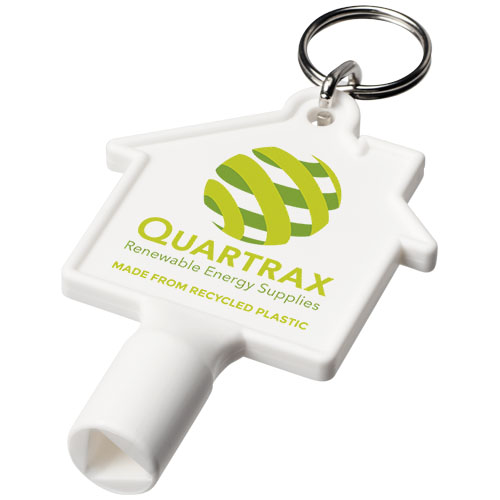 Promotional Maximilian house-shaped recycled utility key keychains