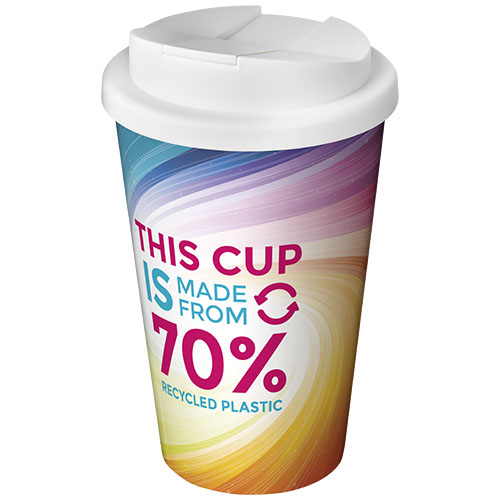 Branded Promotional Brite-Americano® Eco 350 ml spill-proof insulated coffee tumblers