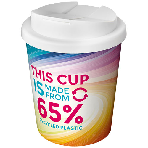 Printed Brite-Americano Espresso Eco 250 ml spill-proof insulated coffee tumblers
