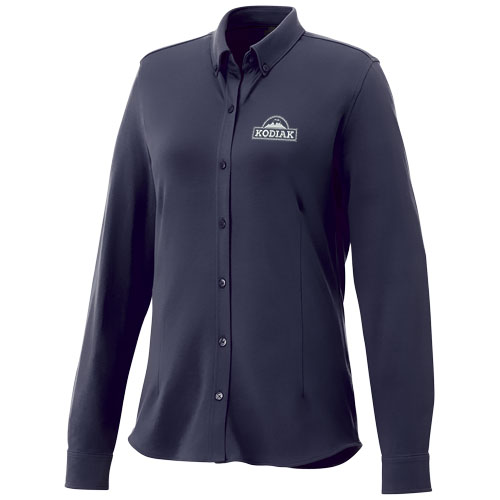 Elevate Printed Bigelow long sleeve women's pique Work shirts