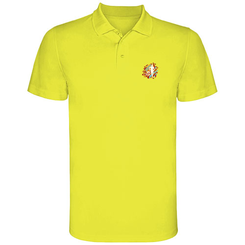 Roly Printed Technical Monzha short sleeve kids sports polo Shirts