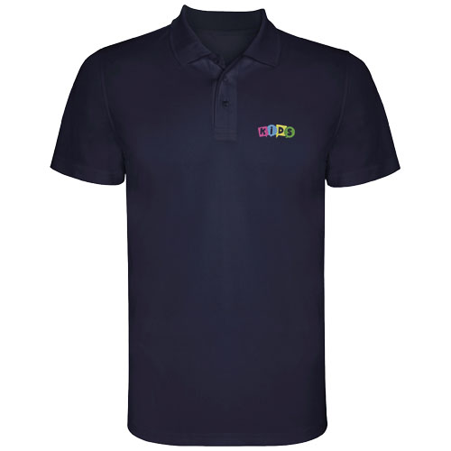 Roly Printed Technical Monzha short sleeve kids sports polo Shirts
