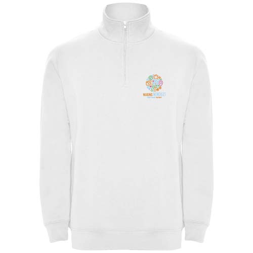 Roly Aneto quarter zip sweatshirt Branded Logo