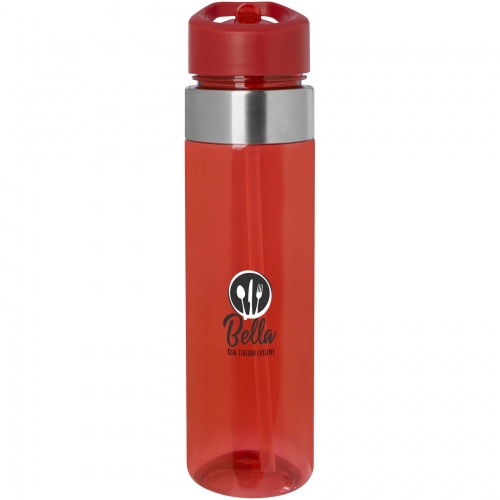 Printed Dylan 650 ml Tritan water bottle with flip spout lid