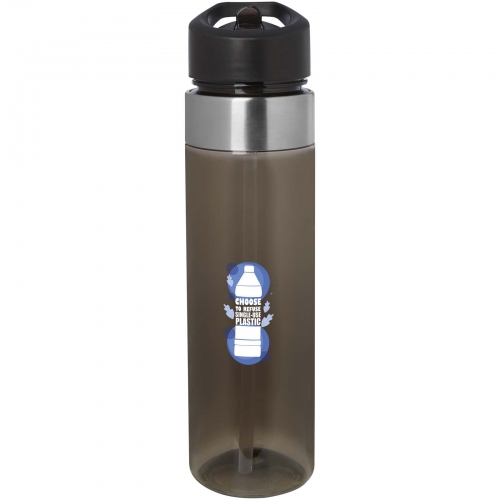 Printed Dylan 650 ml Tritan water bottle with flip spout lid