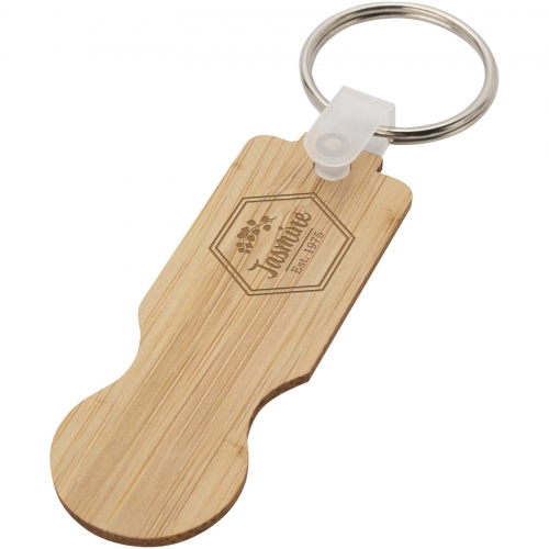 Customised Ronan bamboo trolley keychain
