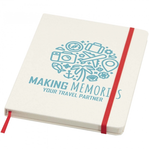 Bass A5 recycled hard cover notebook with lined pages