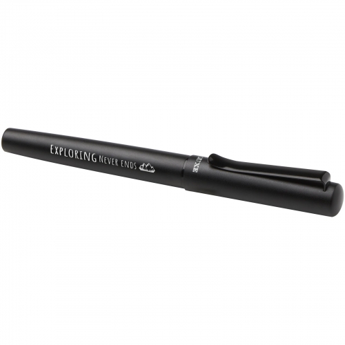 Branded Lucetta recycled aluminium fountain pen (black ink)
