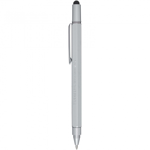 Branded Dora recycled aluminium multifunctional pen (black ink)