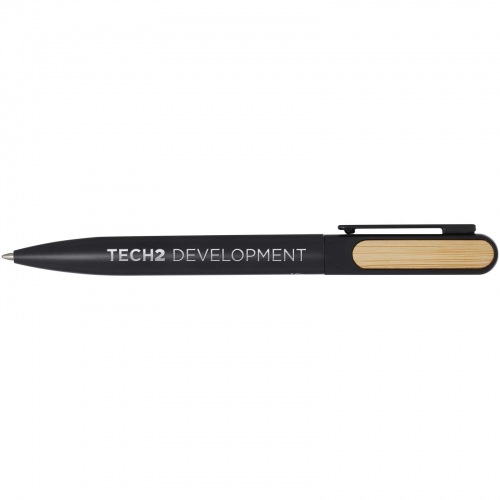 Branded Blanca recycled aluminium ballpoint pen (black ink)
