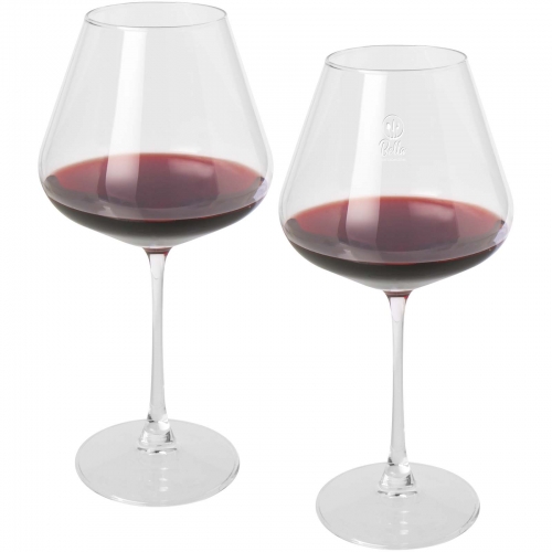 Branded Rosso 2-piece wine glass set