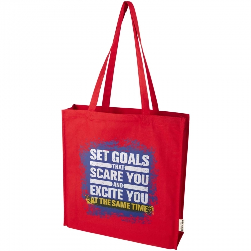 Florida 270 g/mÂ² GRS recycled gusset tote bag 14L
