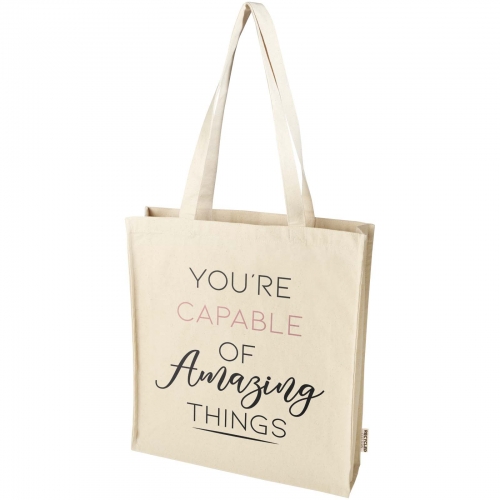 Florida 270 g/mÂ² GRS recycled gusset tote bag 14L