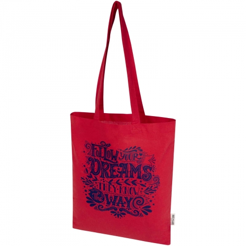 Madras Blend 140 g/mÂ² GRS recycled cotton tote bag 7L