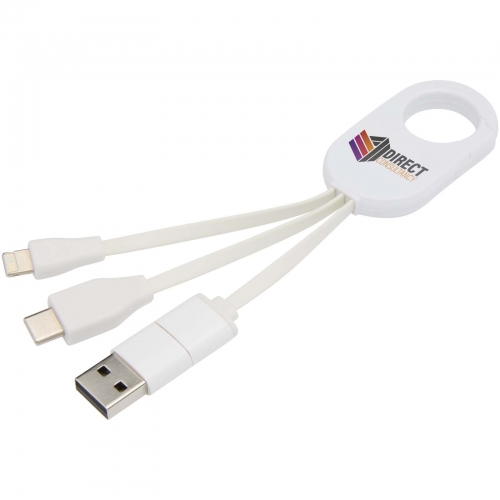 Custom Troop 4-in-1 recycled plastic charging cable