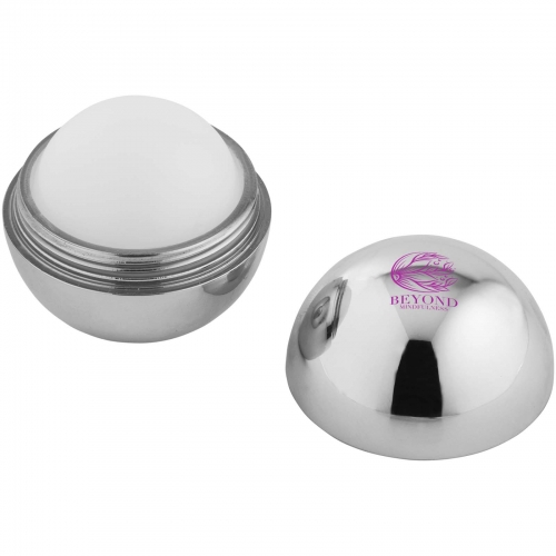 Custom Elena Lip Balm Silver Globe Shaped Vanilla Flavour SPF15