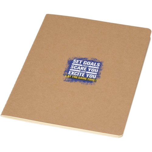 Slyk A5 kraft cahier notebook with ruled pages - Printed Logo