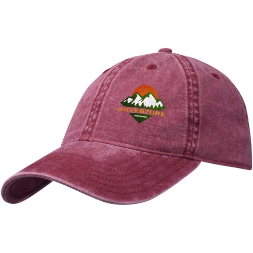 Grafton 6 panel 270 g/mÂ² washed cap - Customised Logo