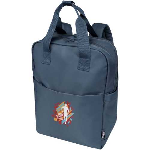 Branded Trip 14â? Aware™ recycled travel laptop backpack 9L