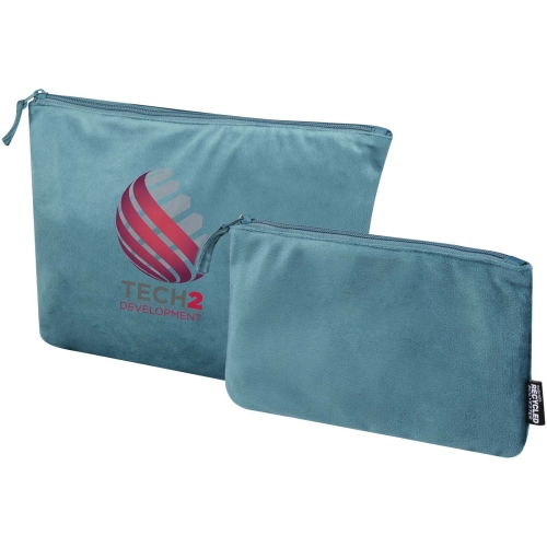 Branded Swift GRS recycled velvet toiletry bag set