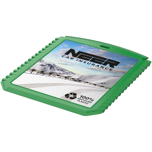 Thrym rectangular recycled plastic ice scraper with Custom Logo