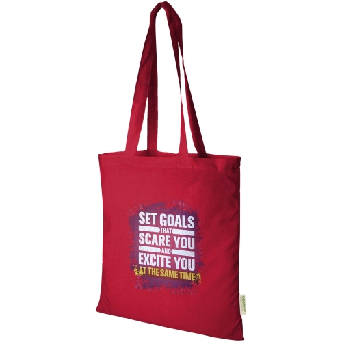 Printed Odisha 140 g/mÂ² OCS organic tote bag 7L