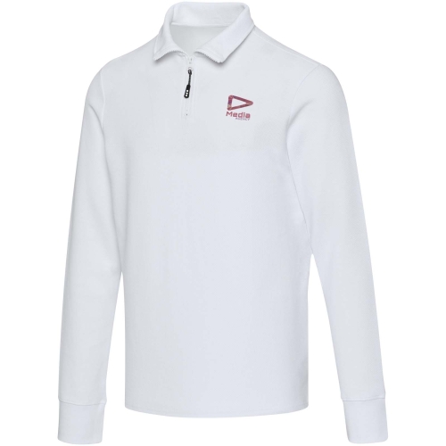 Apollo 245 g/mÂ² long sleeve unisex half zip polo