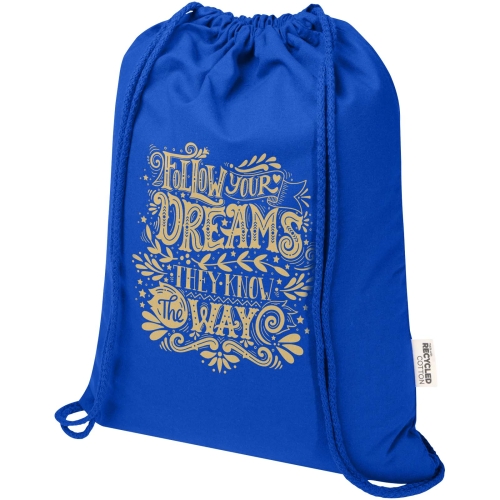 Peru Blend 180 g/mÂ² GRS recycled drawstring bag 5L